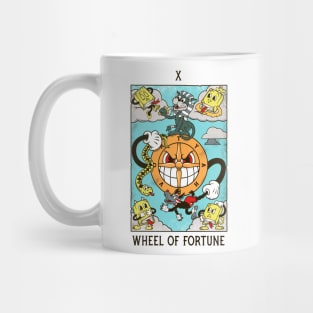 Wheel of Fortune - Mystical Medleys - Vintage Cartoon Tarot (White) Mug